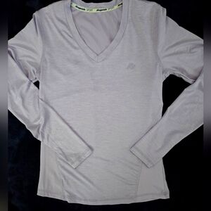 AEROPOSTALE Lavender Long Sleeve V-Neck Top, Size S